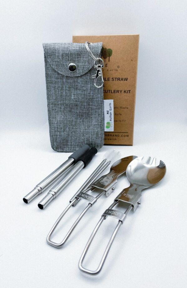 Collapsible Straw and Cutlery Set